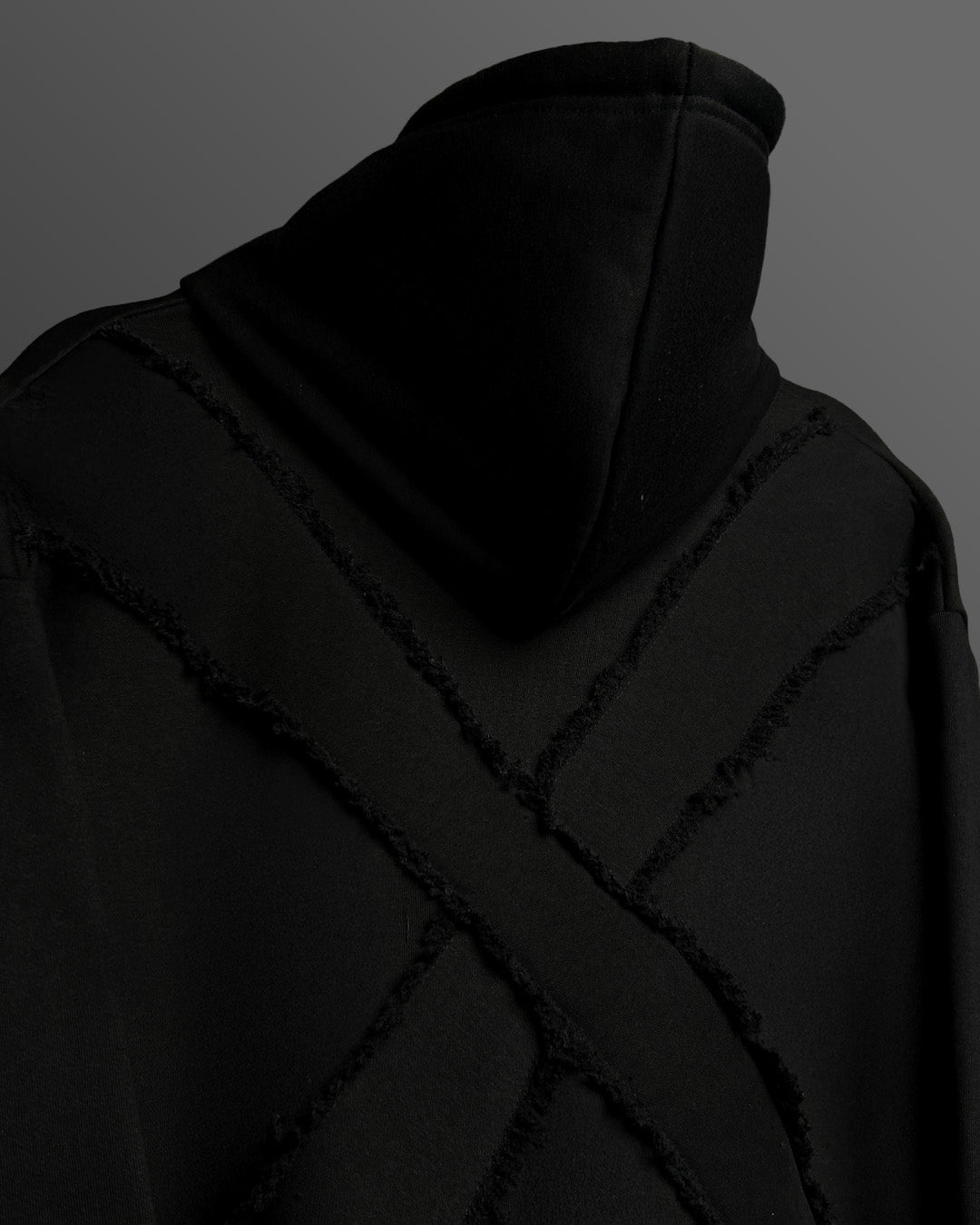 Fearless Black Boxy-Fit Hoodie