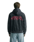 Aafat Black Denim Zipper Hoodie