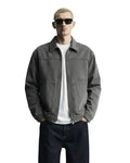 Grey Long Sleeve Stitched Denim Overshirt