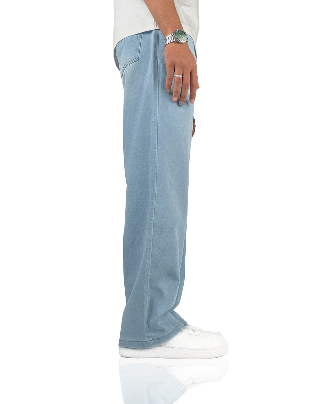 Ice Blue Straight Cut Jeans